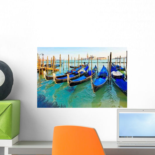 Gondolas Piazza San Marco Wall Mural