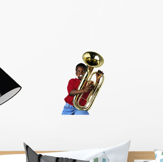 Child Playing Baritone Wall Mural