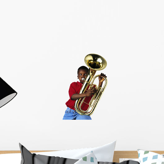 Child Playing Baritone Wall Mural