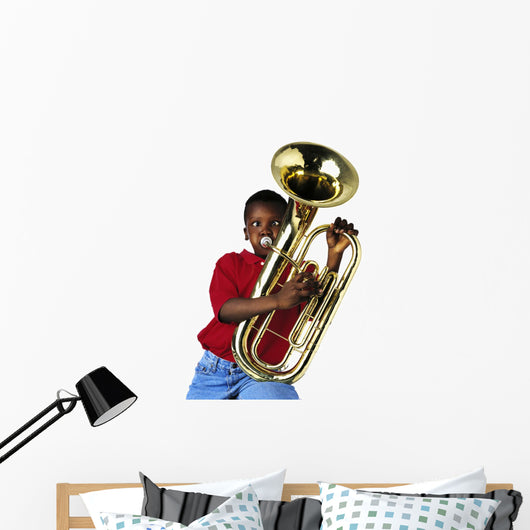 Child Playing Baritone Wall Mural
