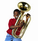 Child Playing Baritone Wall Mural