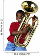 Child Playing Baritone Wall Mural