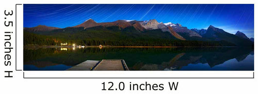 Starry Night Panoramic Of Mountains And Lake Wall Mural