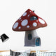 Classic Fantasy Mushroom House Wall Decal