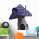 Purple Fantasy Mushroom House Wall Decal