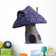 Purple Fantasy Mushroom House Wall Decal