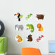Bright Jungle Animals Set Wall Decal