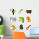 Bright Jungle Animals Set Wall Decal