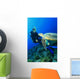 Turtle meets Scuba Diver Wall Mural