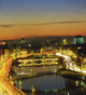 Dublin,Co Dublin,Ireland;View Of The River Liffey At Nighttime Wall Mural
