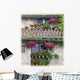 Flower Pots In Windows In Arles, Provence, France Wall Mural