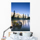 Sunrise And Early Morning Mist On Mountain River Wall Mural