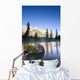 Sunrise And Early Morning Mist On Mountain River Wall Mural
