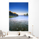 Sunrise And Early Morning Mist On Mountain River Wall Mural