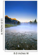 Sunrise And Early Morning Mist On Mountain River Wall Mural