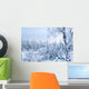 a quiet winter frozen forest Wall Mural