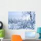 a quiet winter frozen forest Wall Mural