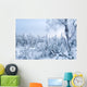 a quiet winter frozen forest Wall Mural