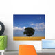Oak Tree In A Barley Field Wall Mural