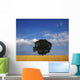 Oak Tree In A Barley Field Wall Mural