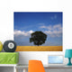 Oak Tree In A Barley Field Wall Mural