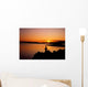 Angler At Sunset, Roaring Water Bay, Co Cork, Ireland Wall Mural