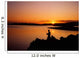 Angler At Sunset, Roaring Water Bay, Co Cork, Ireland Wall Mural
