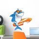Smiling Shark Surfer Cartoon Wall Decal