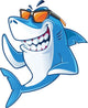 Cool Smiling Beach Shark Wall Decal