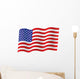 American Flag Waving Breeze Wall Decal
