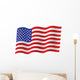 American Flag Waving in the Breeze Wall Decal