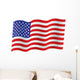 American Flag Waving in the Breeze Wall Decal