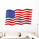 American Flag Waving in the Breeze Wall Decal