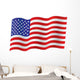 American Flag Waving in the Breeze Wall Decal