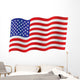 American Flag Waving in the Breeze Wall Decal