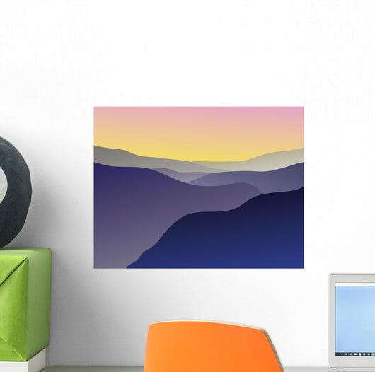 blue ridge mountain vista Wall Mural