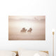 Thoroughbred Horses In Training, Curragh, Co Kildare, Ireland Wall Mural