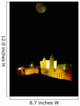 Moon Over Rock Of Cashel, Co Tipperary, Ireland Wall Mural