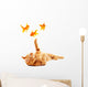 Goldfishes and cat Wall Decal