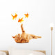 Goldfishes and cat Wall Decal
