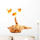 Goldfishes and cat Wall Decal