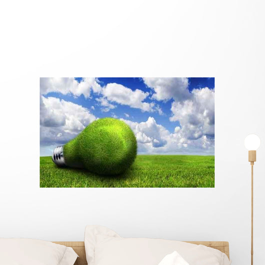 Lightbulb Made Green Grass Wall Decal