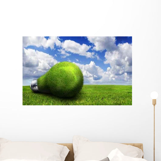 Lightbulb Made Green Grass Wall Decal