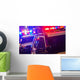Night Time Police Intervention Wall Decal