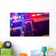 Night Time Police Intervention Wall Decal