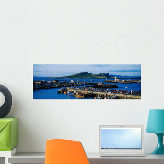 Howth Harbour & Irelands Eye, Co Dublin, Ireland Wall Mural