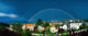 Rainbow Over Housing, Monkstown, Co Dublin, Ireland Wall Mural