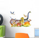 Watercolor Illustration Jurassic Dinosaurs Wall Decal
