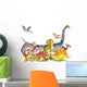 Watercolor Illustration Jurassic Dinosaurs Wall Decal