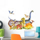 Watercolor Illustration Jurassic Dinosaurs Wall Decal